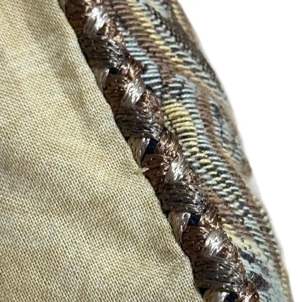 Croscill Jacobean Gold Damask Jacquard Queen Size Comforter Thick 92